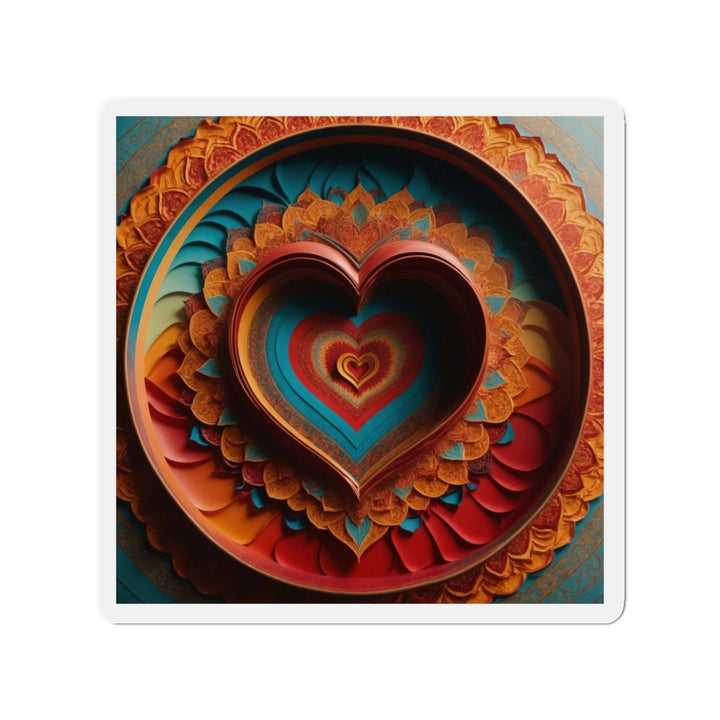 Infinite Layered Hearts - Die-cut Magnet - Home Decor - g(0D·IO) - 6 × 6" - Die-Cut - 1 pc