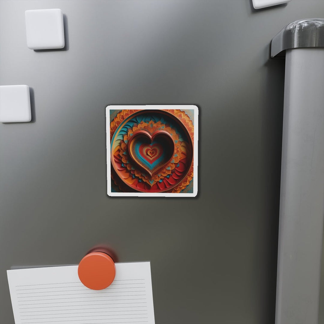 Infinite Layered Hearts - Die-cut Magnet - Home Decor - g(0D·IO) - 6 × 6" - Die-Cut - 1 pc