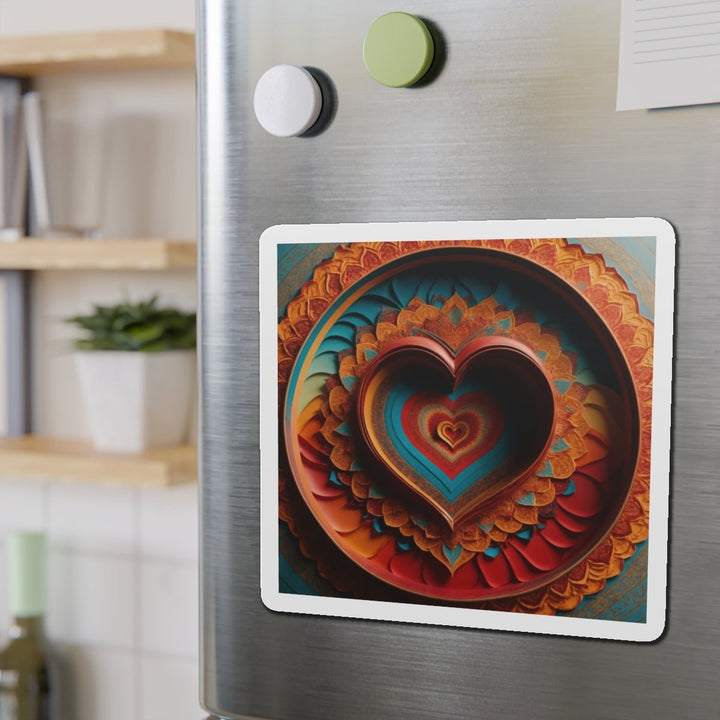Infinite Layered Hearts - Die-cut Magnet - Home Decor - g(0D·IO) - 6 × 6" - Die-Cut - 1 pc