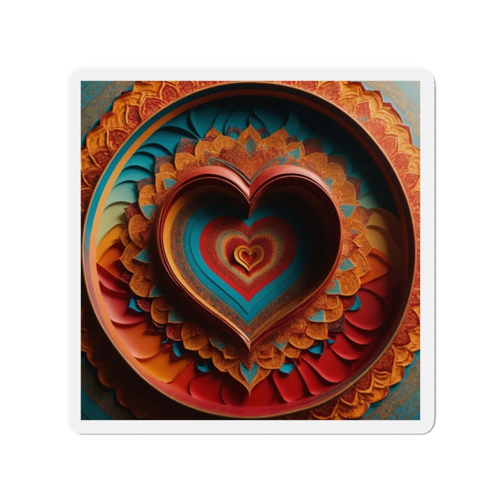 Infinite Layered Hearts - Die-cut Magnet - Home Decor - g(0D·IO) - 4" x 4" - Die-Cut - 1 pc