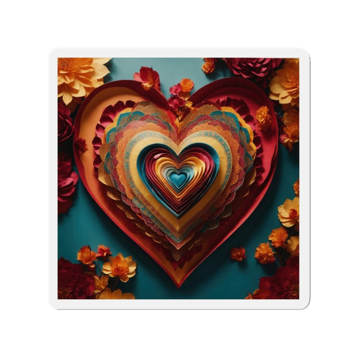 Infinite Layered Hearts - Die-cut Magnet - Home Decor - g(0D·IO) - 5" x 5" - Die-Cut - 1 pc
