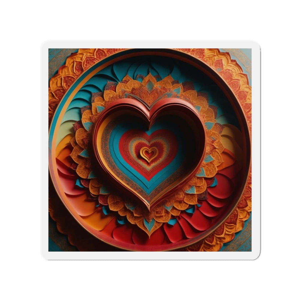 Infinite Layered Hearts - Die-cut Magnet - Home Decor - g(0D·IO) - 3" x 3" - Die-Cut - 1 pc