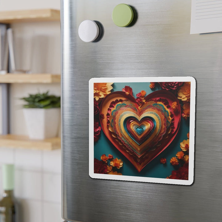 Infinite Layered Hearts - Die-cut Magnet - Home Decor - g(0D·IO) - 6 × 6" - Die-Cut - 1 pc