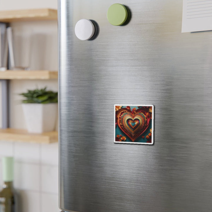 Infinite Layered Hearts - Die-cut Magnet - Home Decor - g(0D·IO) - 6 × 6" - Die-Cut - 1 pc
