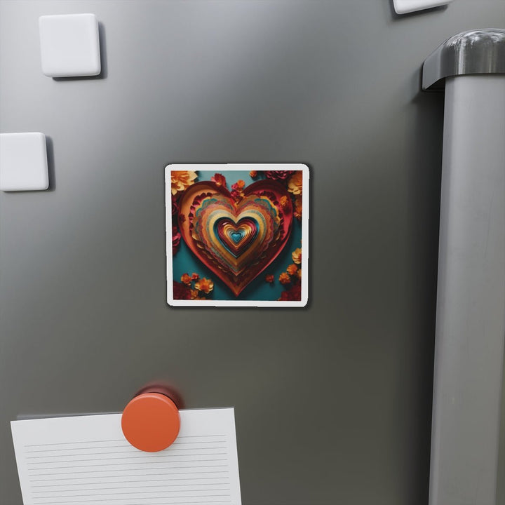 Infinite Layered Hearts - Die-cut Magnet - Home Decor - g(0D·IO) - 6 × 6" - Die-Cut - 1 pc