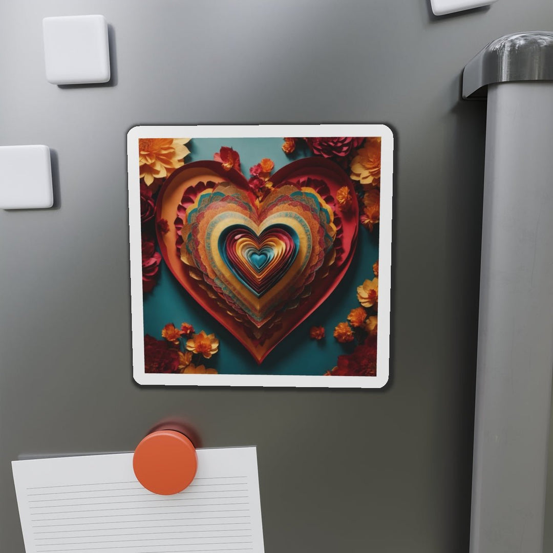 Infinite Layered Hearts - Die-cut Magnet - Home Decor - g(0D·IO) - 6 × 6" - Die-Cut - 1 pc