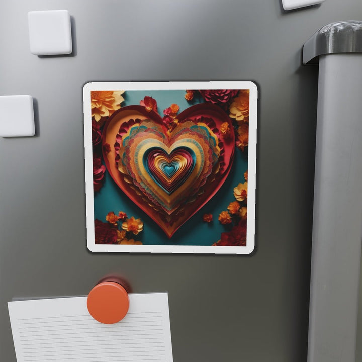 Infinite Layered Hearts - Die-cut Magnet - Home Decor - g(0D·IO) - 6 × 6" - Die-Cut - 1 pc