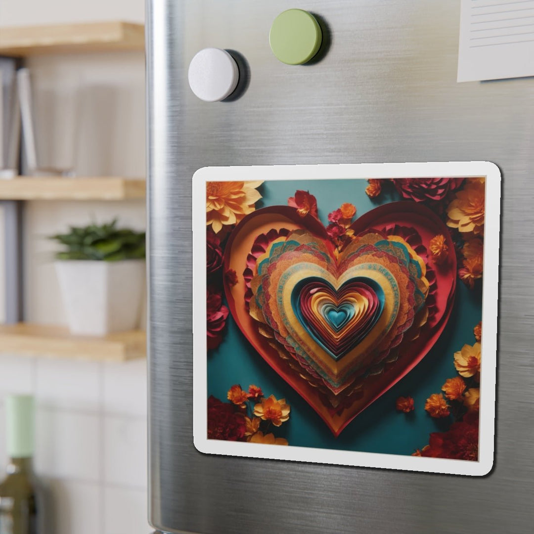 Infinite Layered Hearts - Die-cut Magnet - Home Decor - g(0D·IO) - 6 × 6" - Die-Cut - 1 pc