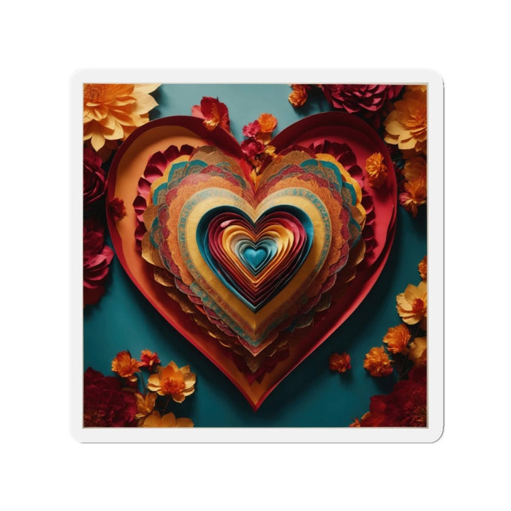 Infinite Layered Hearts - Die-cut Magnet - Home Decor - g(0D·IO) - 6 × 6" - Die-Cut - 1 pc