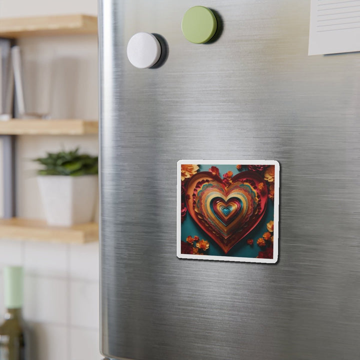 Infinite Layered Hearts - Die-cut Magnet - Home Decor - g(0D·IO) - 6 × 6" - Die-Cut - 1 pc