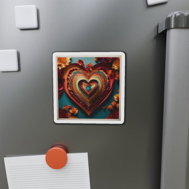 Infinite Layered Hearts - Die-cut Magnet - Home Decor - g(0D·IO) - 6 × 6" - Die-Cut - 1 pc