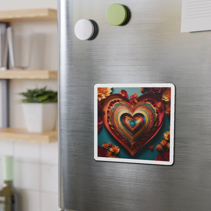 Infinite Layered Hearts - Die-cut Magnet - Home Decor - g(0D·IO) - 6 × 6" - Die-Cut - 1 pc