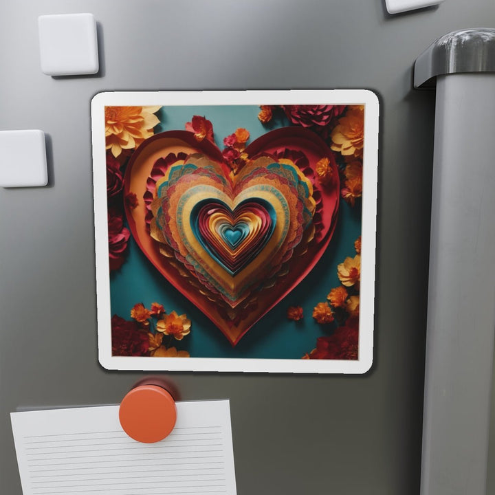 Infinite Layered Hearts - Die-cut Magnet - Home Decor - g(0D·IO) - 6 × 6" - Die-Cut - 1 pc