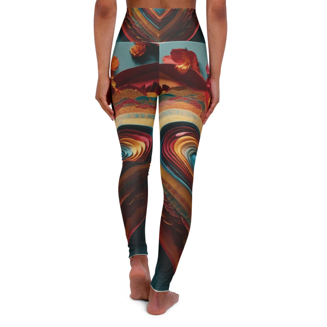 Infinite Layered Hearts - High Waisted AOP Yoga Leggings - All Over Prints - g(0D·IO) - XS - -