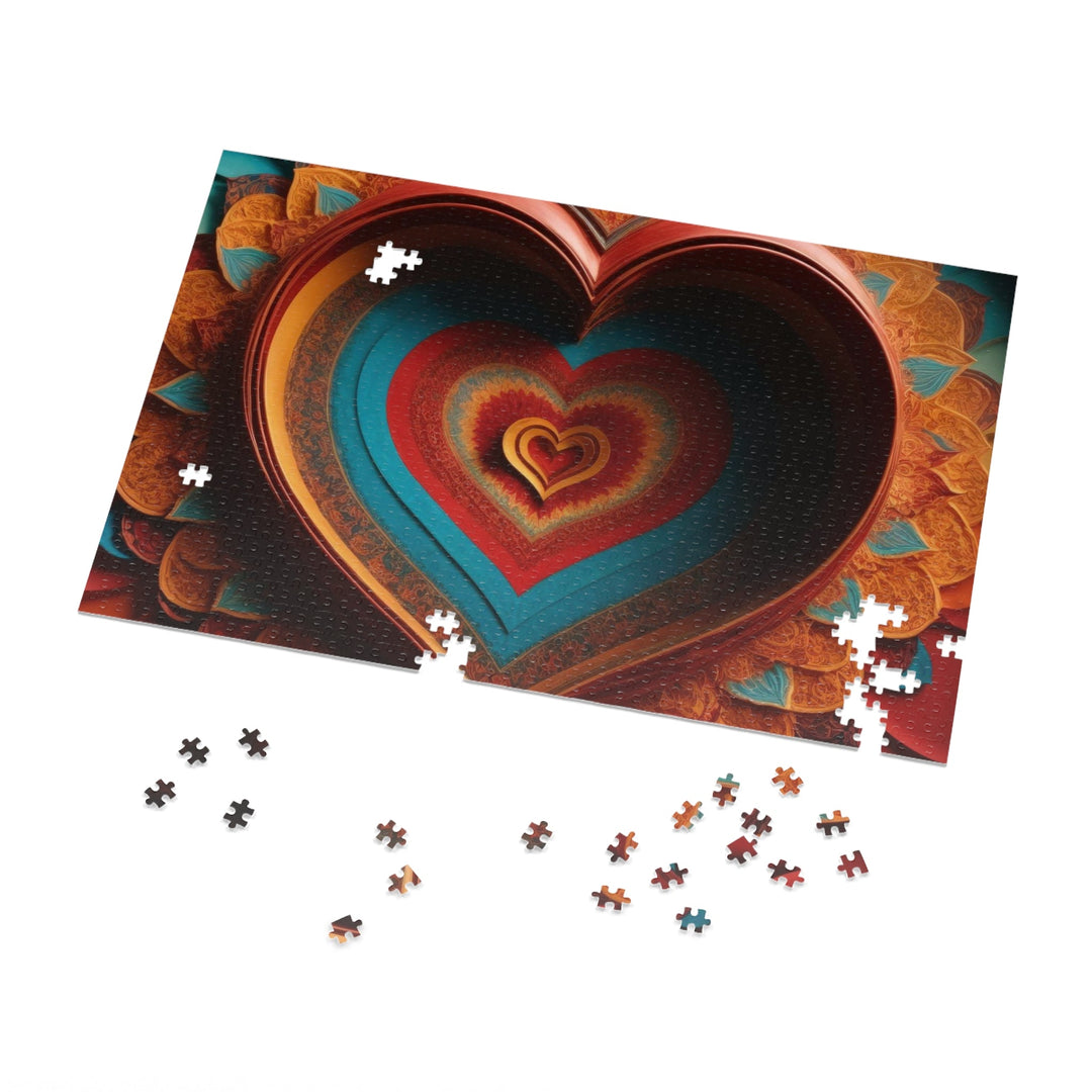 Infinite Layered Hearts - Jigsaw Puzzle (100, 252, 500, 1000 pieces) - Puzzle - g(0D·IO) - 29.25" × 19.75" (1000 pcs) - -