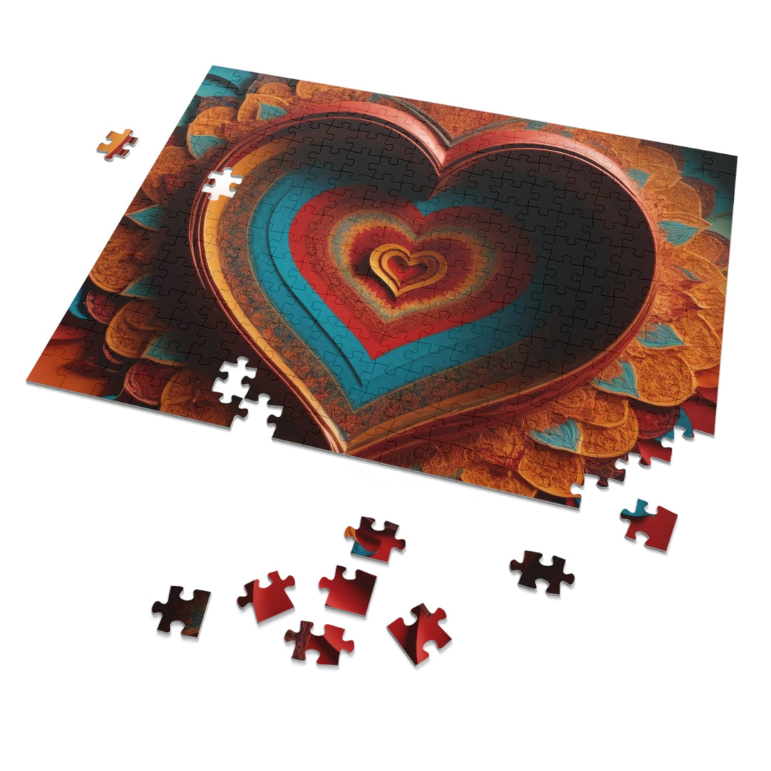 Infinite Layered Hearts - Jigsaw Puzzle (100, 252, 500, 1000 pieces) - Puzzle - g(0D·IO) - 29.25" × 19.75" (1000 pcs) - -