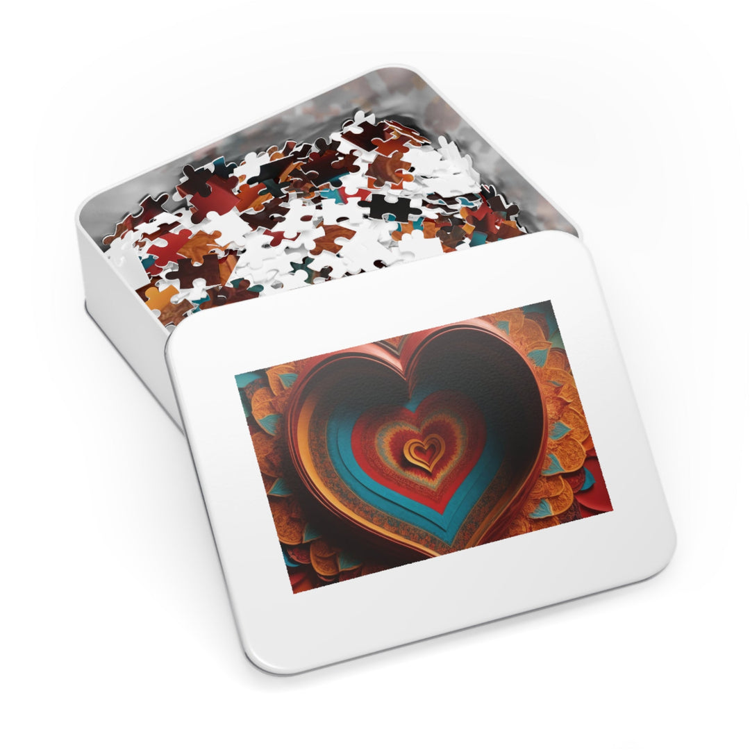 Infinite Layered Hearts - Jigsaw Puzzle (100, 252, 500, 1000 pieces) - Puzzle - g(0D·IO) - 29.25" × 19.75" (1000 pcs) - -