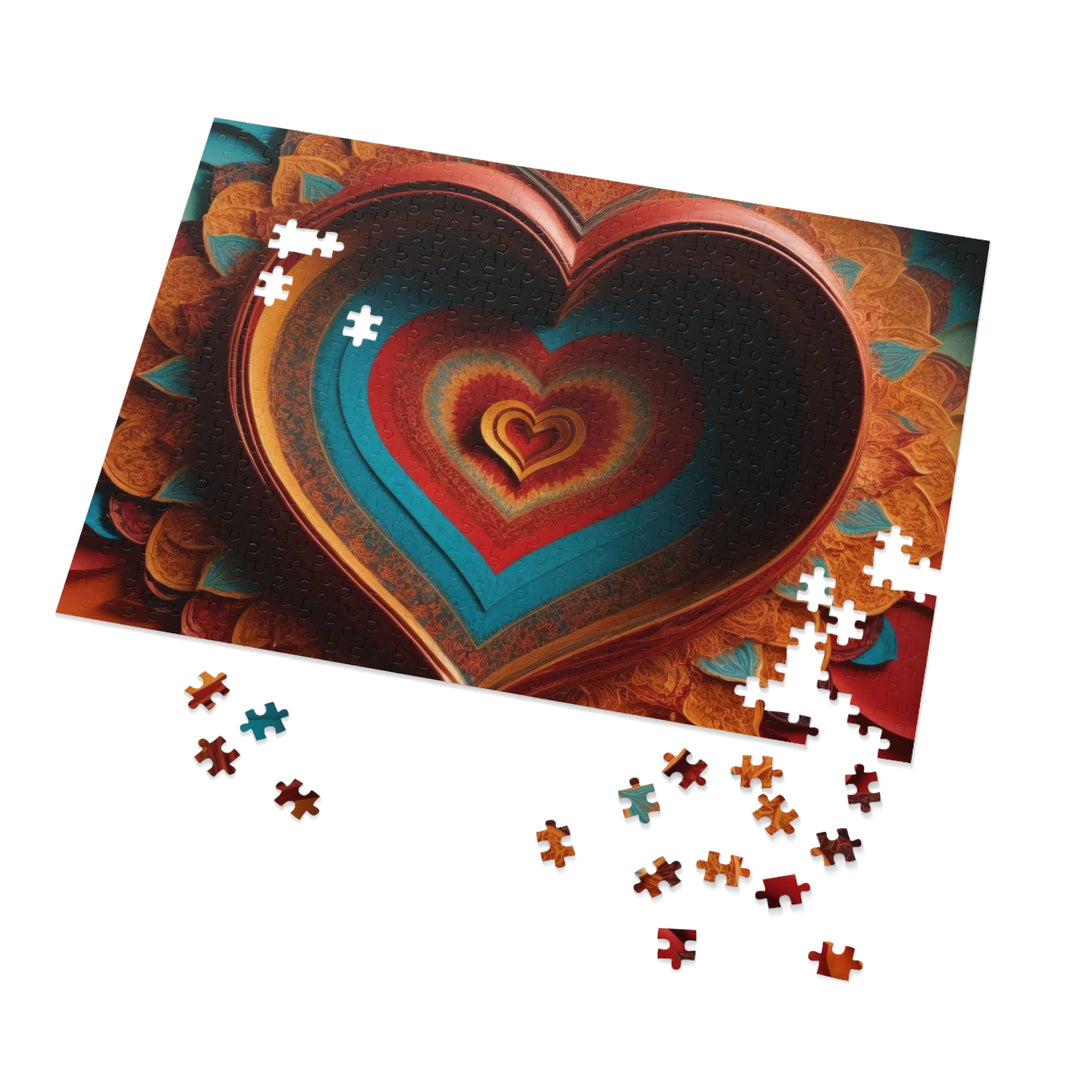 Infinite Layered Hearts - Jigsaw Puzzle (100, 252, 500, 1000 pieces) - Puzzle - g(0D·IO) - 29.25" × 19.75" (1000 pcs) - -