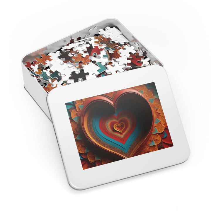 Infinite Layered Hearts - Jigsaw Puzzle (100, 252, 500, 1000 pieces) - Puzzle - g(0D·IO) - 29.25" × 19.75" (1000 pcs) - -