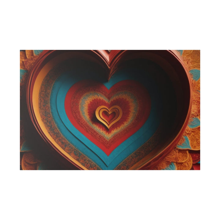 Infinite Layered Hearts - Matte Canvas - Canvas - g(0D·IO) - 48″ x 32″ (Horizontal) - 0.75'' -