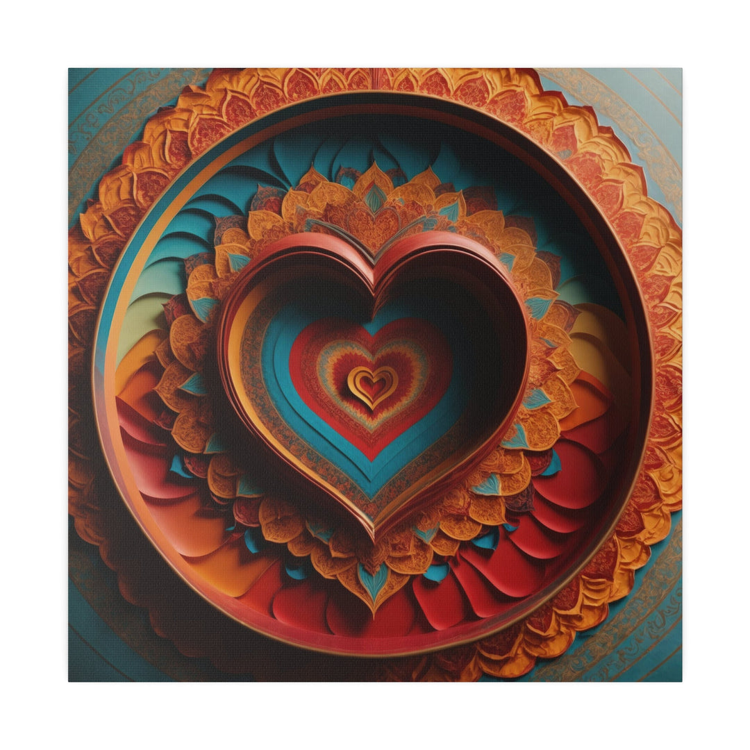 Infinite Layered Hearts - Matte Canvas - Canvas - g(0D·IO) - 32" x 32" (Square) - 0.75'' -