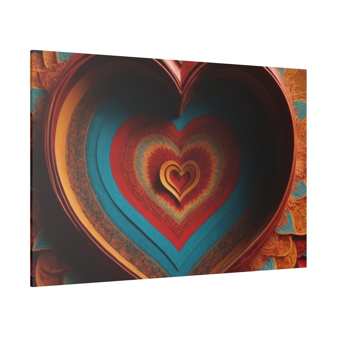 Infinite Layered Hearts - Matte Canvas - Canvas - g(0D·IO) - 32" x 32" (Square) - 0.75'' -