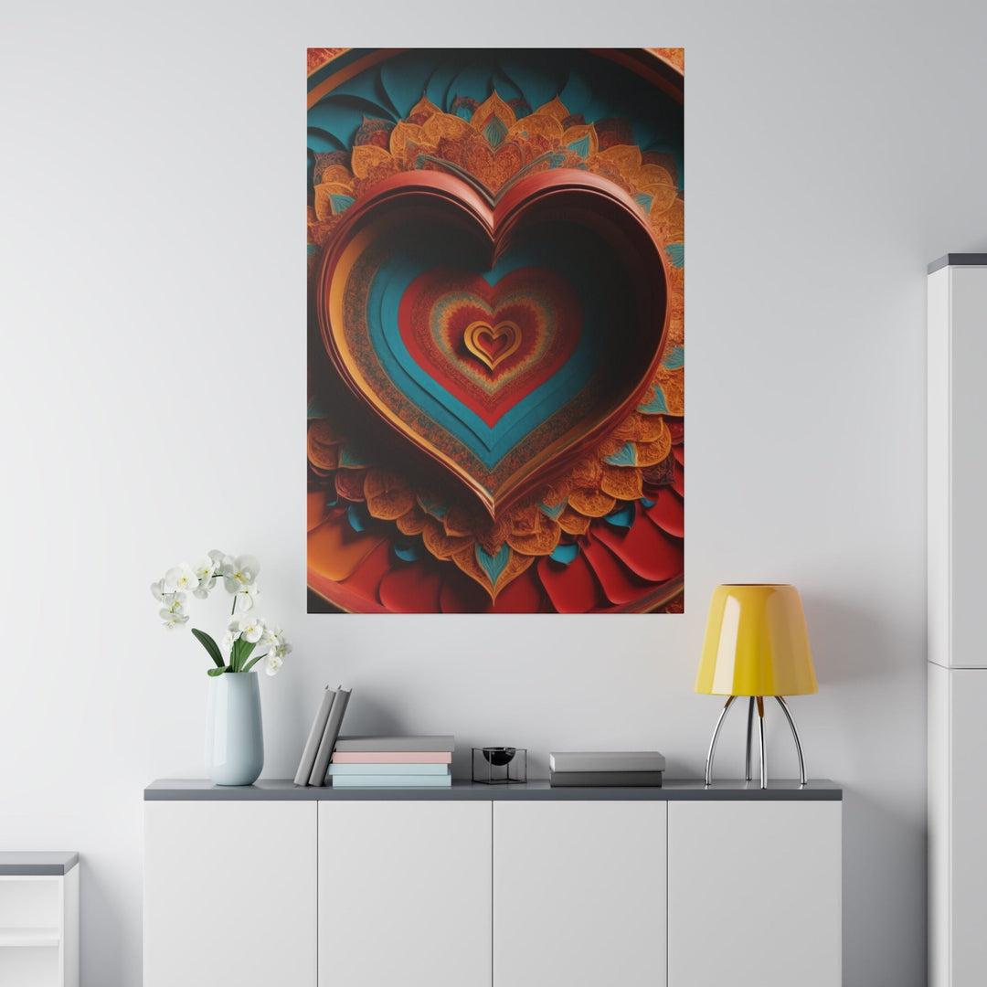 Infinite Layered Hearts - Matte Canvas - Canvas - g(0D·IO) - 32" x 32" (Square) - 0.75'' -