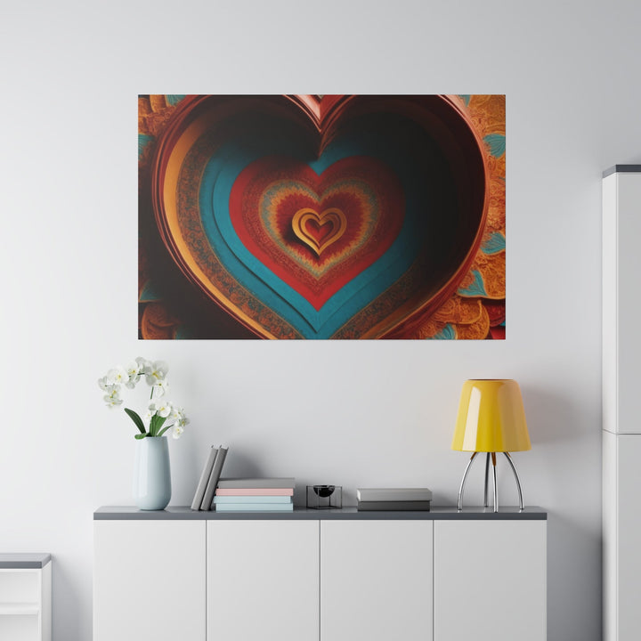 Infinite Layered Hearts - Matte Canvas - Canvas - g(0D·IO) - 32" x 32" (Square) - 0.75'' -