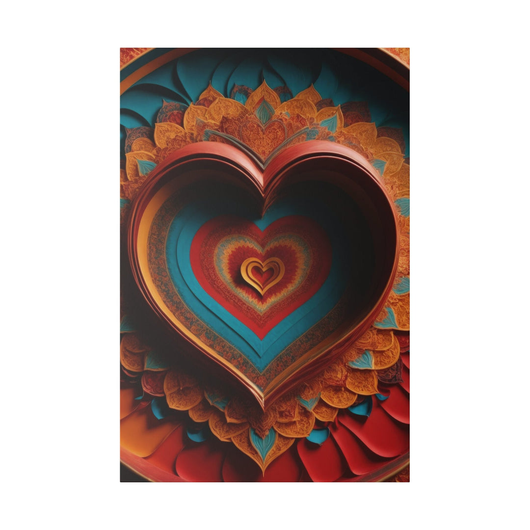 Infinite Layered Hearts - Matte Canvas - Canvas - g(0D·IO) - 32″ x 48″ (Vertical) - 0.75'' -