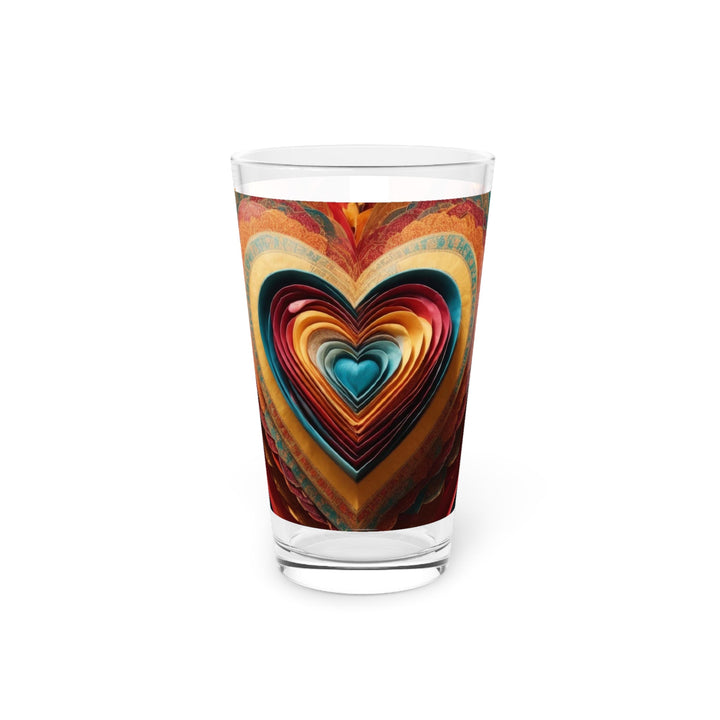 Infinite Layered Hearts - Pint Glass - Mug - g(0D·IO) - 16oz - -