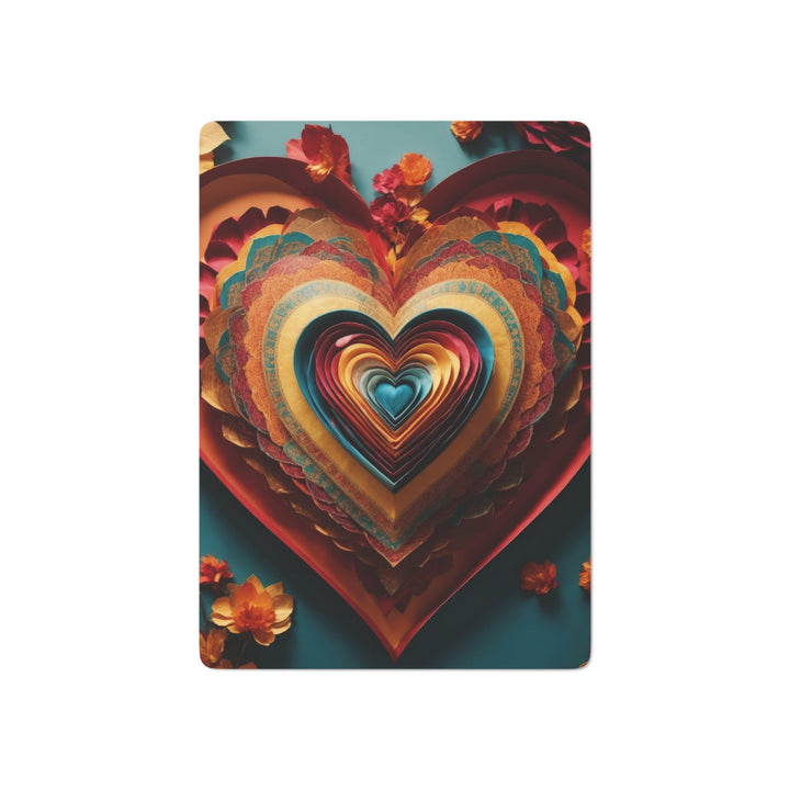 Infinite Layered Hearts - Poker Cards - Paper products - g(0D·IO) - 2.47" x 3.47" - White - Semi Glossy