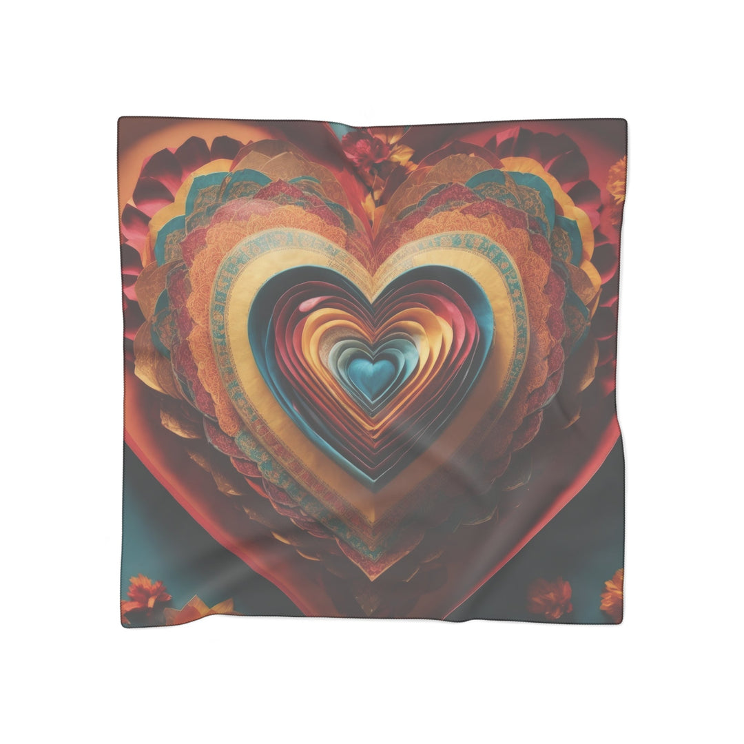 Infinite Layered Hearts - Poly Scarf - Accessories - g(0D·IO) - Poly chiffon - 50" × 50" -