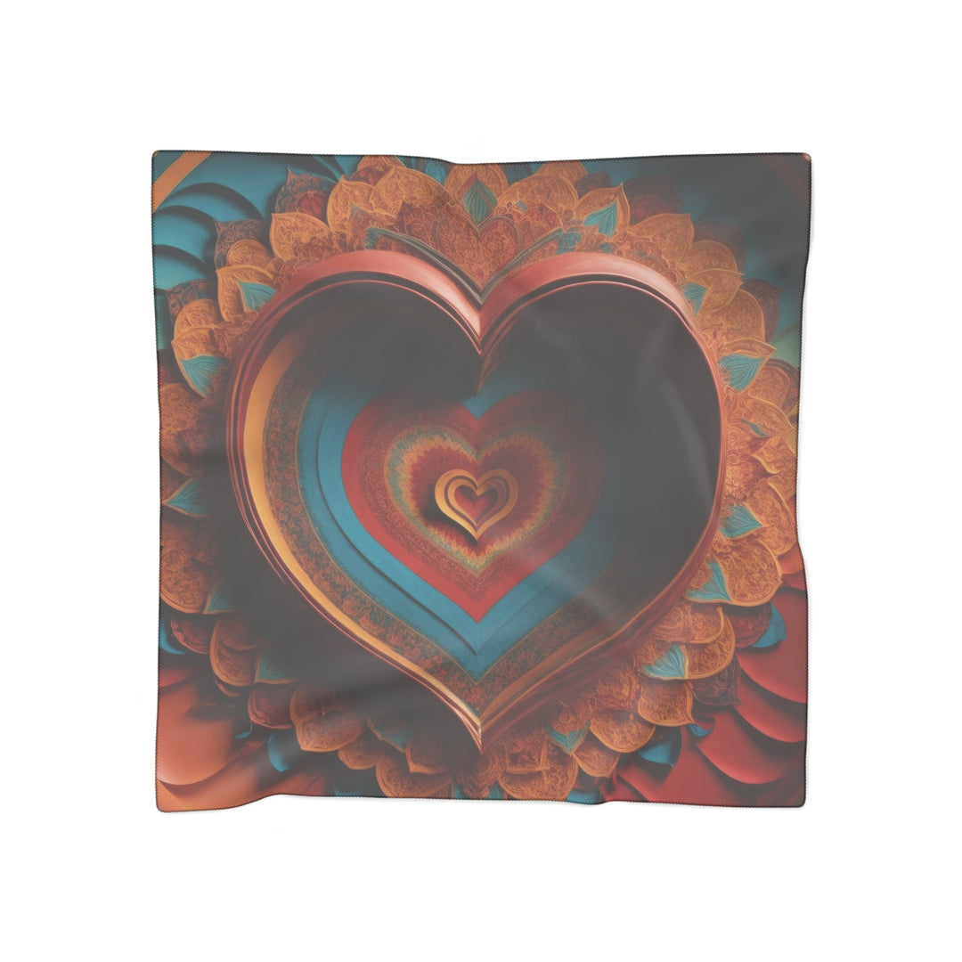 Infinite Layered Hearts - Poly Scarf - Accessories - g(0D·IO) - Poly voile - 25" × 25" -