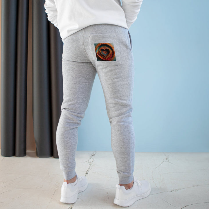 Infinite Layered Hearts - Premium Fleece Joggers - Trousers - g(0D·IO) - Heather Grey - M -