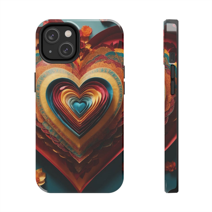 Infinite Layered Hearts - Tough Phone Case - Phone Case - g(0D·IO) - iPhone 14 - -