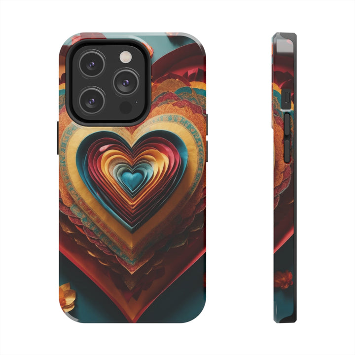 Infinite Layered Hearts - Tough Phone Case - Phone Case - g(0D·IO) - iPhone 14 Pro - -