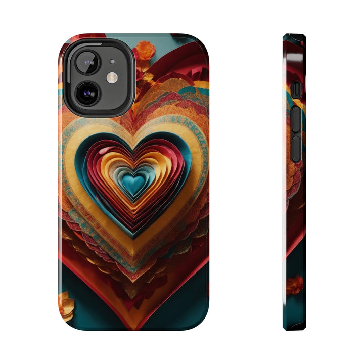 Infinite Layered Hearts - Tough Phone Case - Phone Case - g(0D·IO) - iPhone 12 Mini - -