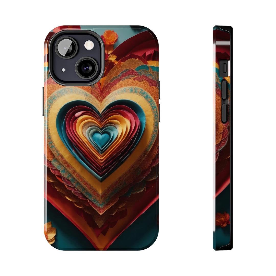 Infinite Layered Hearts - Tough Phone Case - Phone Case - g(0D·IO) - iPhone 13 Mini - -