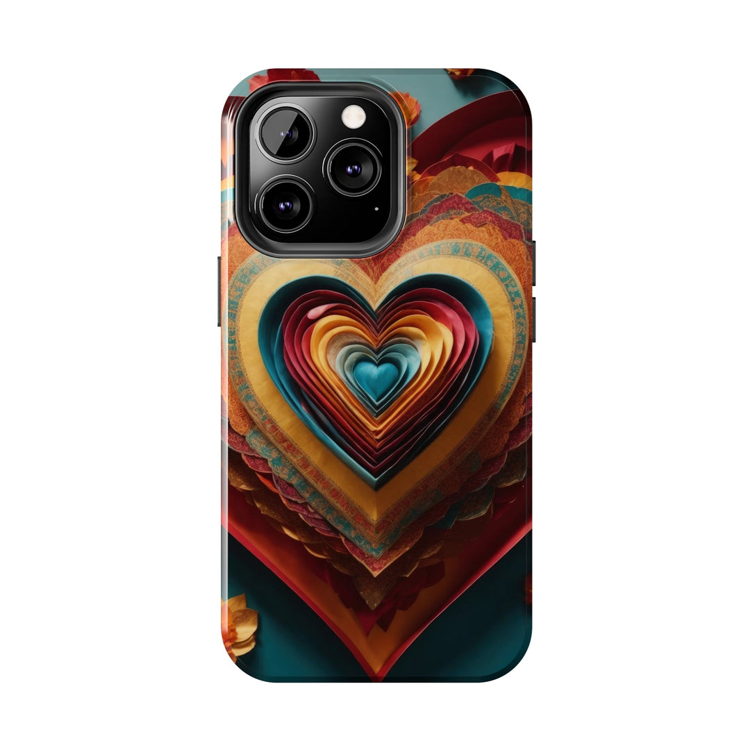 Infinite Layered Hearts - Tough Phone Case - Phone Case - g(0D·IO) - iPhone 13 Mini - -