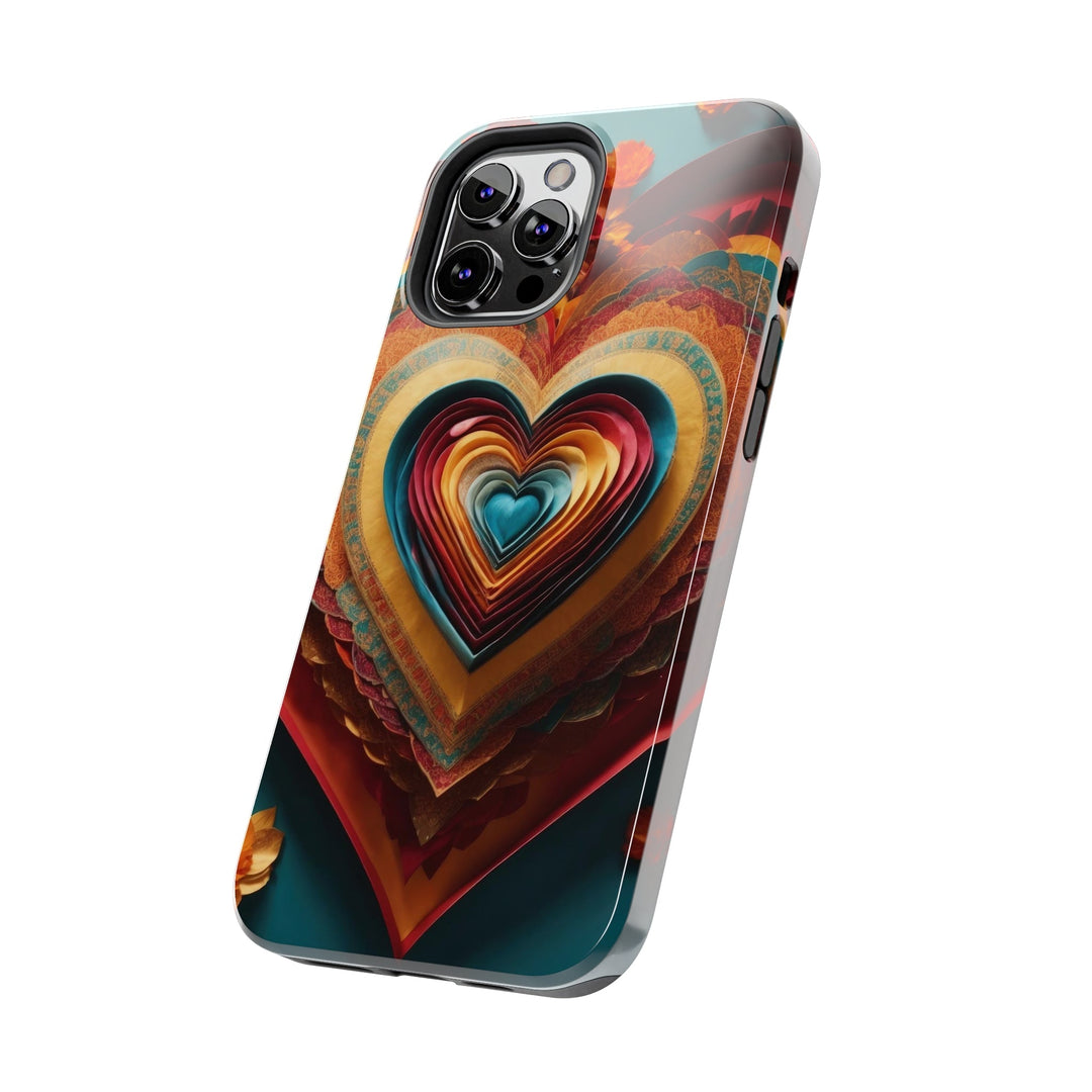 Infinite Layered Hearts - Tough Phone Case - Phone Case - g(0D·IO) - iPhone 13 Mini - -