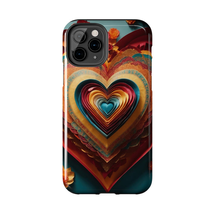 Infinite Layered Hearts - Tough Phone Case - Phone Case - g(0D·IO) - iPhone 13 Mini - -