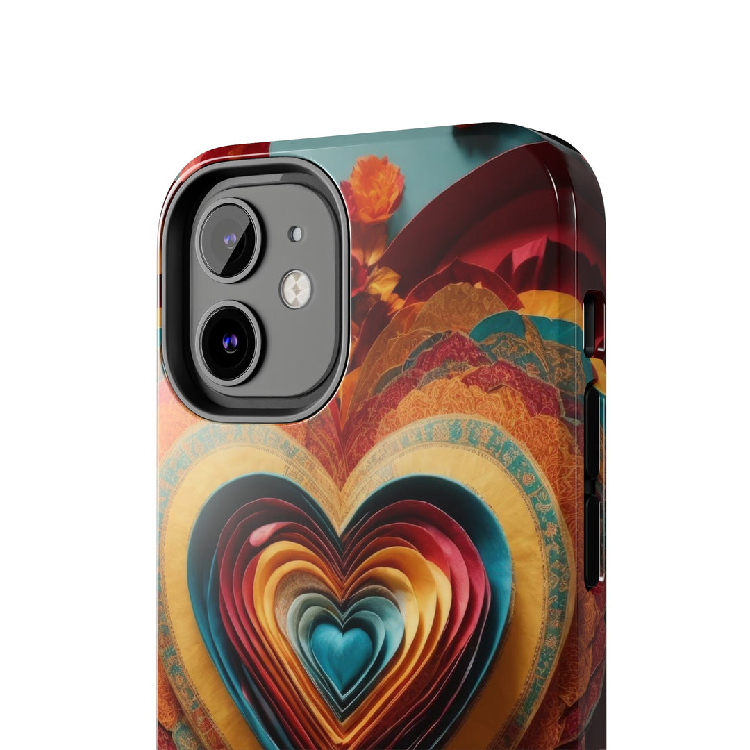 Infinite Layered Hearts - Tough Phone Case - Phone Case - g(0D·IO) - iPhone 13 Mini - -