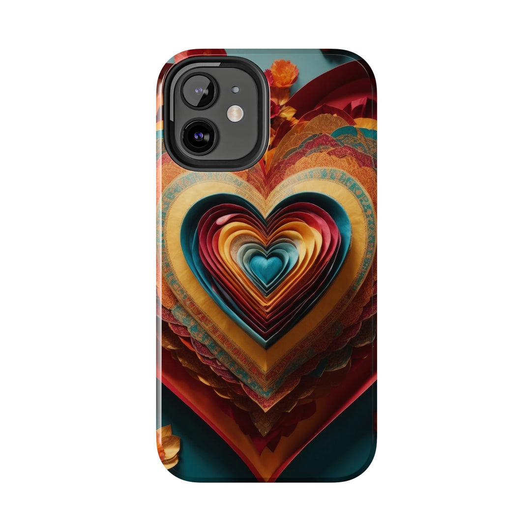 Infinite Layered Hearts - Tough Phone Case - Phone Case - g(0D·IO) - iPhone 13 Mini - -