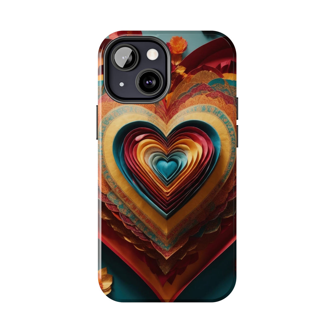 Infinite Layered Hearts - Tough Phone Case - Phone Case - g(0D·IO) - iPhone 13 Mini - -