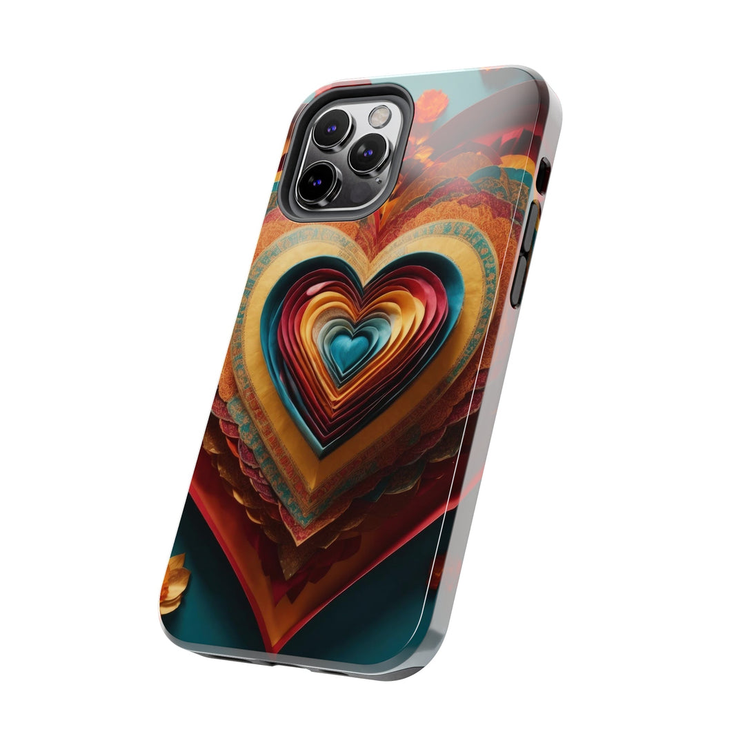 Infinite Layered Hearts - Tough Phone Case - Phone Case - g(0D·IO) - iPhone 13 Mini - -