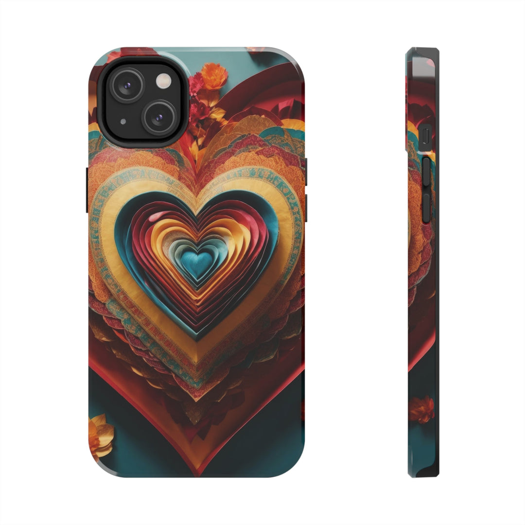 Infinite Layered Hearts - Tough Phone Case - Phone Case - g(0D·IO) - iPhone 14 Plus - -