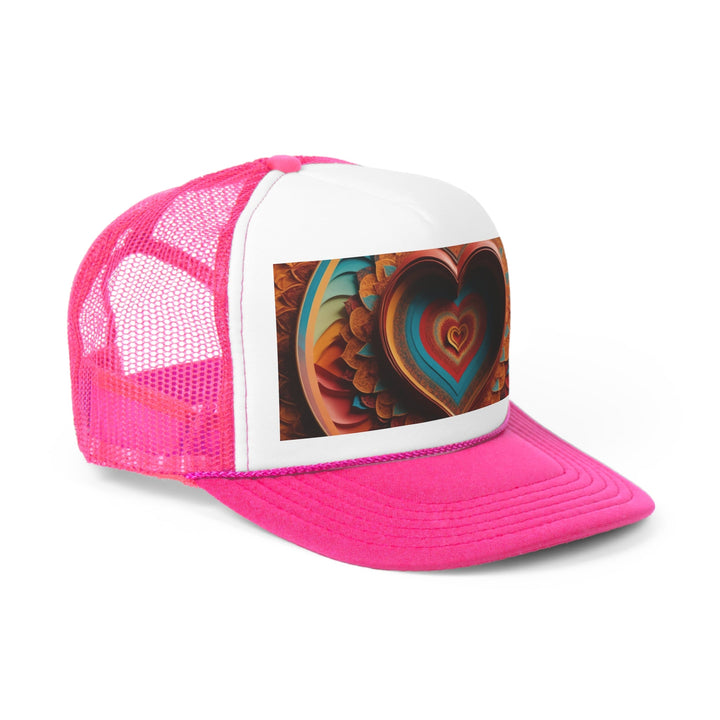 Infinite Layered Hearts - Trucker Hat - Hats - g(0D·IO) - Pink - One size -