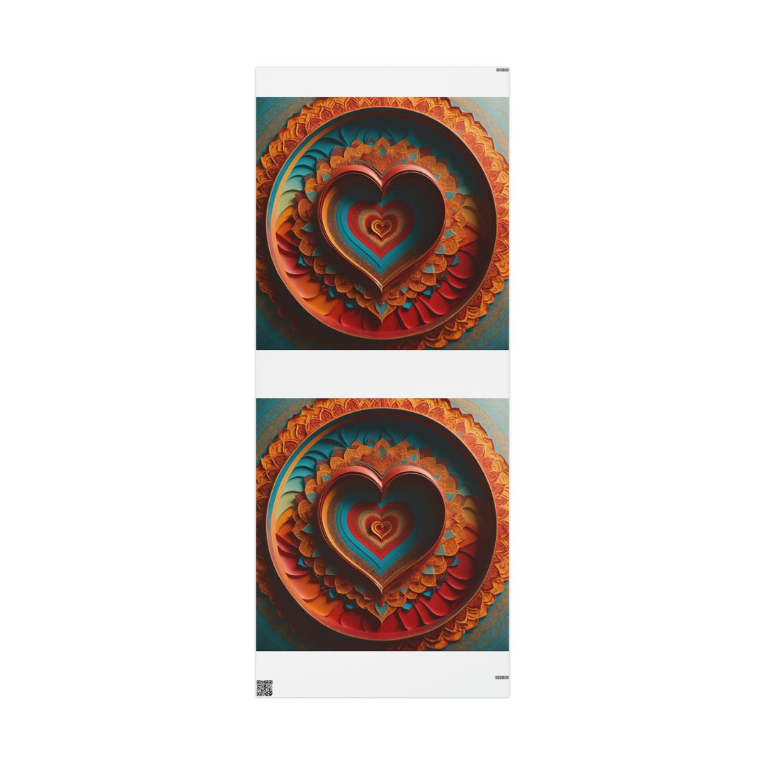 Infinite Layered Hearts - Wrapping Paper - Home Decor - g(0D·IO) - 30'' x 72'' - Matte -
