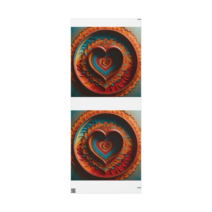 Infinite Layered Hearts - Wrapping Paper - Home Decor - g(0D·IO) - 30'' x 72'' - Matte -