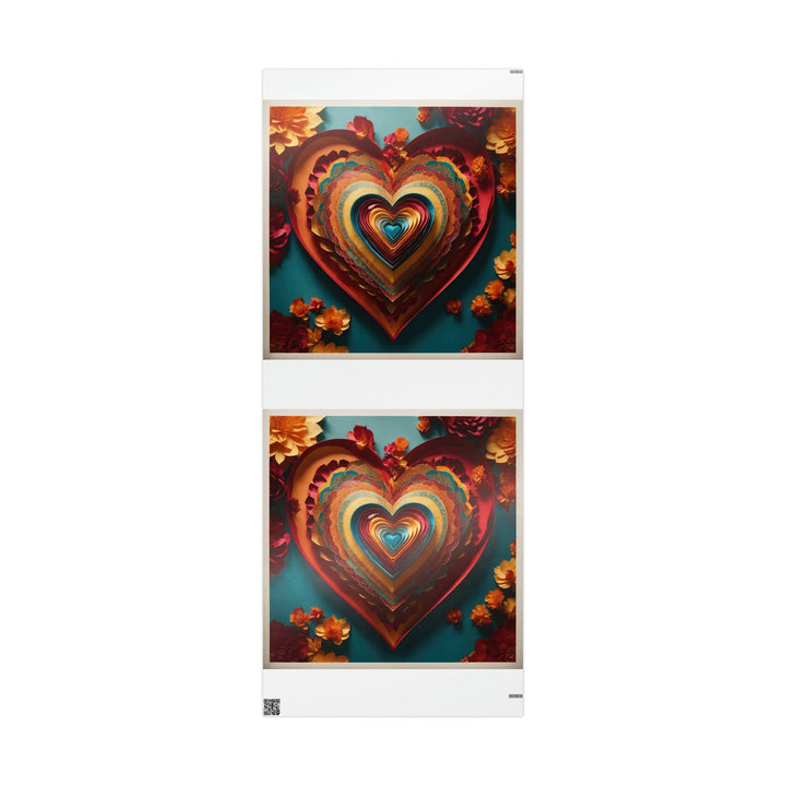 Infinite Layered Hearts - Wrapping Paper - Home Decor - g(0D·IO) - 30'' x 72'' - Glossy -